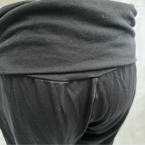 Nike black foldover modal‎ ruched leg capri yoga pant size small - Picture 12 of 16